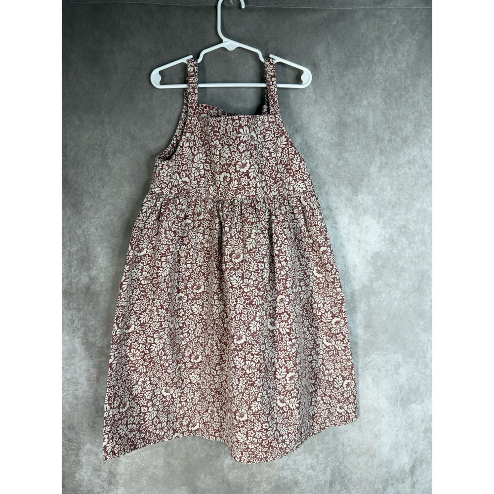 Reyn Spooner Floral Cotton Hawaiian Aloha Sun Dress In Maroon Red Girls Size 8